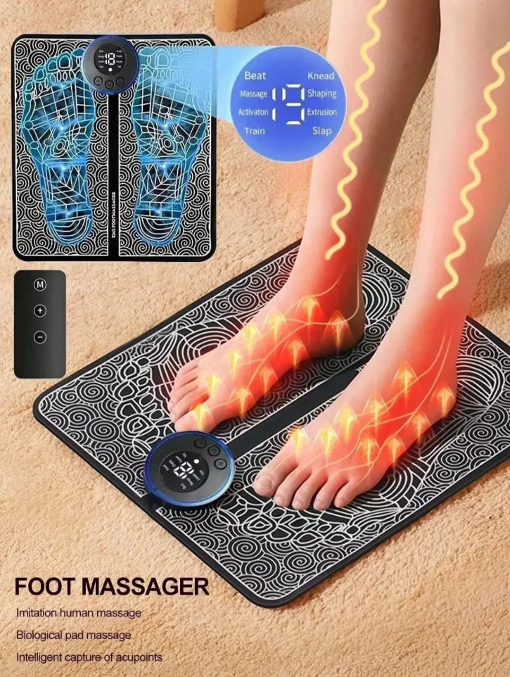 Tapete Massajador EMS Recarregável | Relaxamento e Circulação