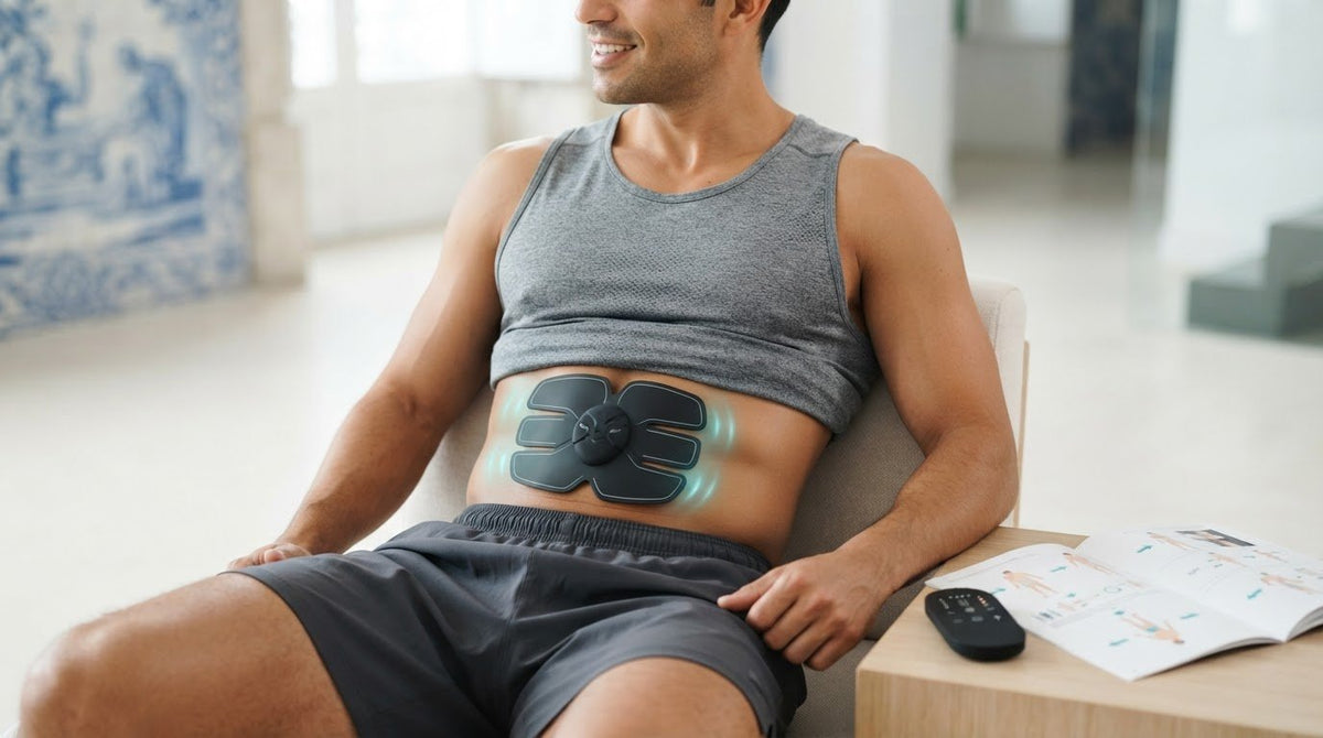 Massajador EMS abdominal: como escolher com segurança em 2026
