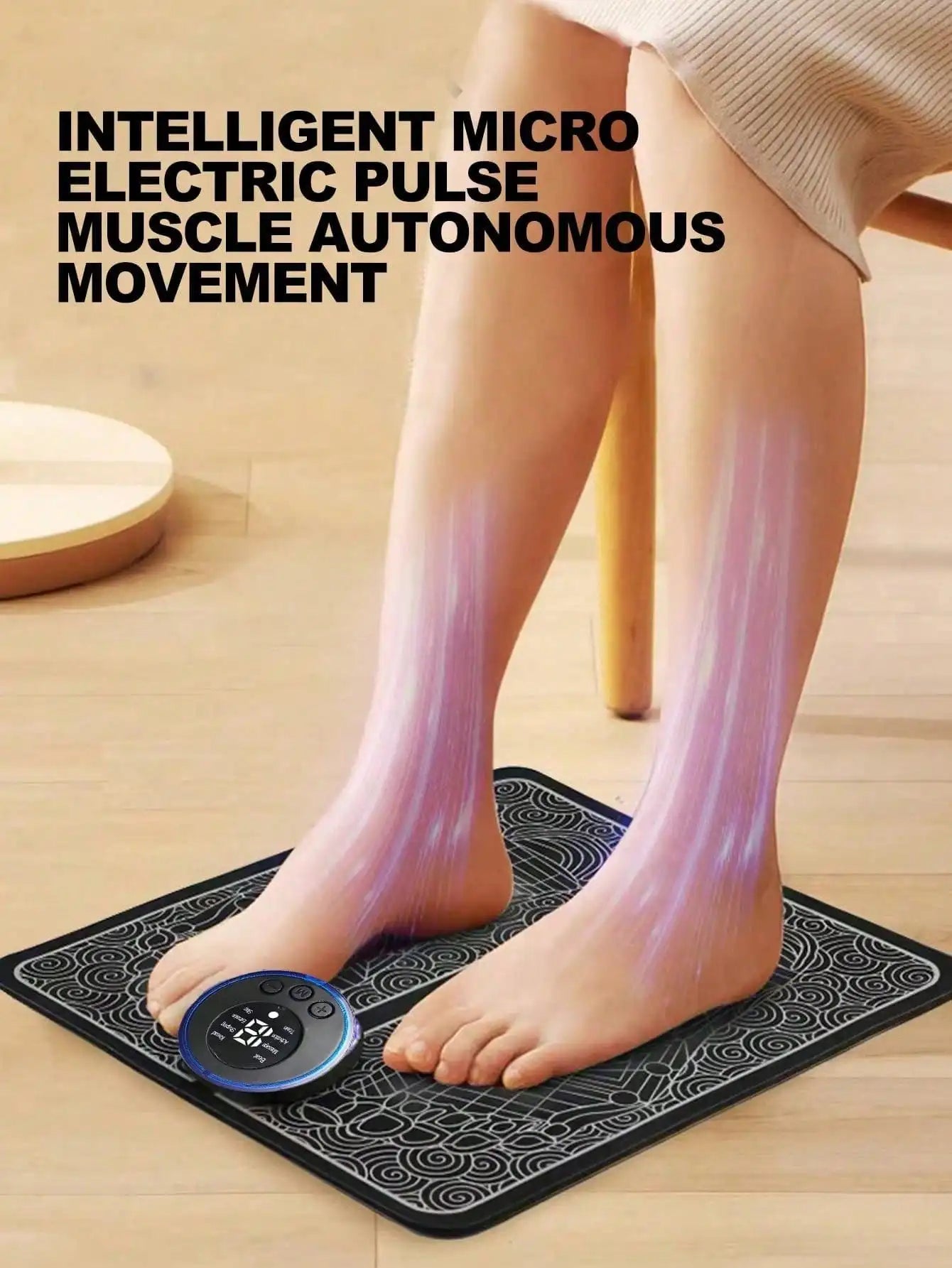 Tapete Massajador EMS Recarregável | Relaxamento e Circulação