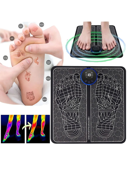 Tapete Massajador EMS Recarregável | Relaxamento e Circulação